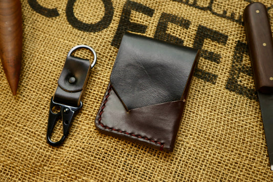 The "Quiver" in Brown and Black w/ Burgundy Stitching